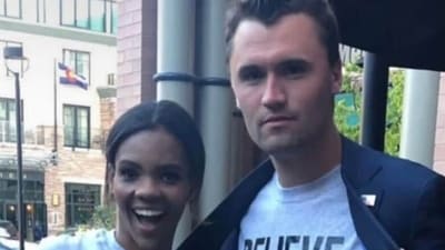 Candace Owens claims Charlie Kirk feared for his life before his death, sharing messages that suggest he sensed danger. (Facebook/Candace Owens﻿, X/@TheMilkBarTV)