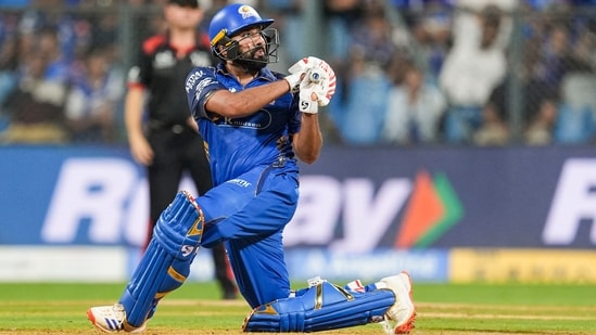 Rohit Sharma during an Indian Premier League (IPL) 2026 T20 cricket match between Mumbai Indians and Lucknow Super Giants, in Mumbai (PTI)