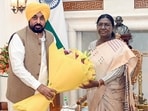 Chief Minister of Punjab Bhagwant Mann calls on President Droupadi Murmu at Rashtrapati Bhavan, in New Delhi on Tuesday. 