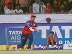 Shashank Singh drops a catch during the IPL 2026 match against Sunrisers Hyderabad.