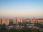An aerial view of newly constructed general pool residential accommodation (GPRA) in Sarojini Nagar, New Delhi. (Sanchit Khanna/HT Photo)