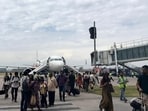 Around five to six passengers reportedly sustained minor injuries, including scratches and bruises, and received medical assistance at the airport. (HT Photo)