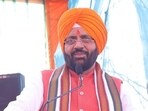 Haryana chief minister Nayab Singh Saini addressing a gathering in Ambala on Tuesday.