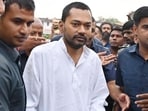 JDU leader Nishant Kumar formally joined the Janata Dal (United) on March 8, days after his father filed his nomination for the Rajya Sabha (HT Photo)