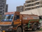 Medium-sized housing societies spend around  <span class='webrupee'>₹</span>8 lakh annually on water tankers, while larger complexes spend up to  <span class='webrupee'>₹</span>20 lakh (Bachchan Kumar/Hindustan Times)