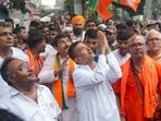 BJP winner from Bhabanipur, Suvendu Adhikari, during a campaign amid the West Bengal Assembly elections.