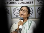 West Bengal chief minister Mamata Banerjee, leader of Trinamool Congress (TMC), speaks at a press conference, after the Bharatiya Janata Party won the West Bengal state assembly elections, on May 5 (REUTERS)