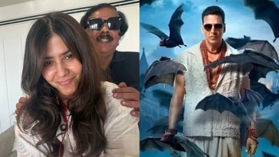 Ektaa Kapoor thanks Priyadarshan for her career's biggest hit, Bhooth Bangla. Ektaa Kapoor thanks Priyadarshan for her career's biggest hit, Bhooth Bangla.