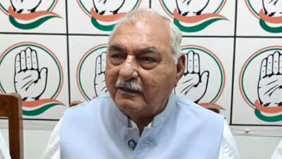Former chief minister and leader of opposition Bhupinder Singh Hooda in Rohtak on Wednesday.