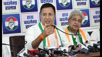 Raising concerns over the credibility of the electoral process, Surjewala said elections based on such flawed voter lists cast serious doubt on fairness and transparency. (HT Photo) Raising concerns over the credibility of the electoral process, Surjewala said elections based on such flawed voter lists cast serious doubt on fairness and transparency. (HT Photo)