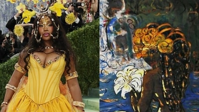 SZA wore a custom Bode look inspired by Oxum, the Yoruba goddess associated with beauty, love, and femininity, (Instagram) SZA wore a custom Bode look inspired by Oxum, the Yoruba goddess associated with beauty, love, and femininity, (Instagram)