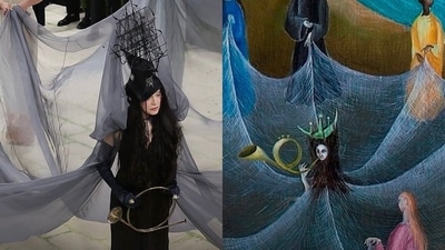 Madonna arrived at the Met Gala in a bold Saint Laurent look inspired by “The Temptation of St. Anthony Fragment II." (Instagram) Madonna arrived at the Met Gala in a bold Saint Laurent look inspired by “The Temptation of St. Anthony Fragment II." (Instagram)