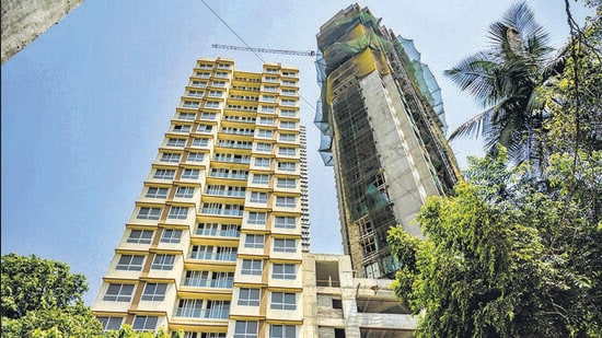 iiMumbai, India - May 06, 2026: A view of the under constriction Prabhadevi Indraprastha Co-Op Housing Society in Mumbai, India, on Wednesday, May 06, 2026. (Photo by Satish Bate/ Hindustan Times) (Hindustan Times)