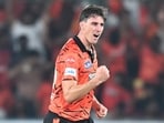 Sunrisers Hyderabad's captain Australian cricket player Pat Cummins celebrates after taking the wicket of Punjab Kings' Indian cricket player Priyansh Arya Sunrisers Hyderabad's captain Australian cricket player Pat Cummins celebrates after taking the wicket of Punjab Kings' Indian cricket player Priyansh Arya
