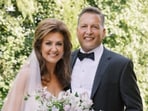 Joni Lamb with her husband, Dr. Doug Weiss, at their wedding in June 2026.