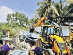 Navi Mumbai, India - May 7, 2026:Jewish Cemetry demolition today at Panvel in Navi Mumbai, India, on Thursday, May 7, 2026. (Photo by Bachchan Kumar/ Hindustan Times) (Hindustan Times)