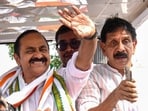 Kochi: Leader of Opposition in Kerala Assembly and Congress leader, VD Satheesan, being received by supporters, on his arrival in Paravur constituency.