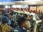 Security beefed up after BJP leader Suvendu Adhikari's personal assistant Chandranath Rath was shot at from close range by unidentified assailants, according to sources, in West Bengal's North 24 Parganas, Wednesday night, May 6, 2026. Security beefed up after BJP leader Suvendu Adhikari's personal assistant Chandranath Rath was shot at from close range by unidentified assailants, according to sources, in West Bengal's North 24 Parganas, Wednesday night, May 6, 2026.
