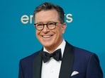 Late night talk show host Stephen Colbert arrives at the 74th Primetime Emmy Awards in Los Angeles on Sept. 12, 2022. (AP Photo/Jae C. Hong, File)