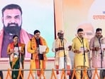 The first batch of five ministers, who took oath, included Shrawan Kumar, Vijay Kumar Sinha, Dilip Jaiswal, Lesi Singh and Nishant. (ANI photo) The first batch of five ministers, who took oath, included Shrawan Kumar, Vijay Kumar Sinha, Dilip Jaiswal, Lesi Singh and Nishant. (ANI photo)