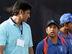 Salil Ankola with Sachin Tendulkar