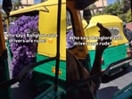A Bengaluru woman captured a sweet moment when her auto driver handed her flowers from a rickshaw ahead.
