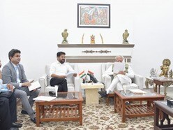 కేంద్రమంత్రి మనోహర్‌లాల్ ఖట్టర్‌తో సీఎం రేవంత్ రెడ్డి