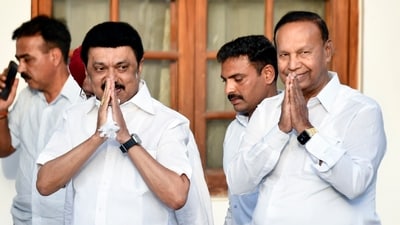 FILE PHOTO: Tamil Nadu CM and DMK President MK Stalin along with party leader TR Baalu at INDIA bloc leaders meeting, at the residence of Congress president Mallikarjun Kharge in New Delhi. (ANI) FILE PHOTO: Tamil Nadu CM and DMK President MK Stalin along with party leader TR Baalu at INDIA bloc leaders meeting, at the residence of Congress president Mallikarjun Kharge in New Delhi. (ANI)