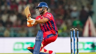 Key for the LSG innings was Rishabh Pant finding his footing in the death overs. A player who still seems to be suffering a T20 identity crisis, his fabulous 32*(10) might prove to himself that batting lower down the order and playing a pure impact role to get in touch with his creativity could be what the cure is. (PTI) Key for the LSG innings was Rishabh Pant finding his footing in the death overs. A player who still seems to be suffering a T20 identity crisis, his fabulous 32*(10) might prove to himself that batting lower down the order and playing a pure impact role to get in touch with his creativity could be what the cure is. (PTI)