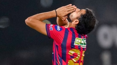 Prince Yadav finished with figures of 3/33 in a high-scoring game with some really impressive all-phase bowling, a continuation of a breakout season for the Delhi seamer. (PTI) Prince Yadav finished with figures of 3/33 in a high-scoring game with some really impressive all-phase bowling, a continuation of a breakout season for the Delhi seamer. (PTI)