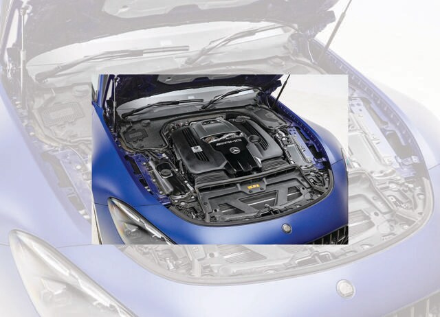The car has 612hp and a quad-exhaust V8.