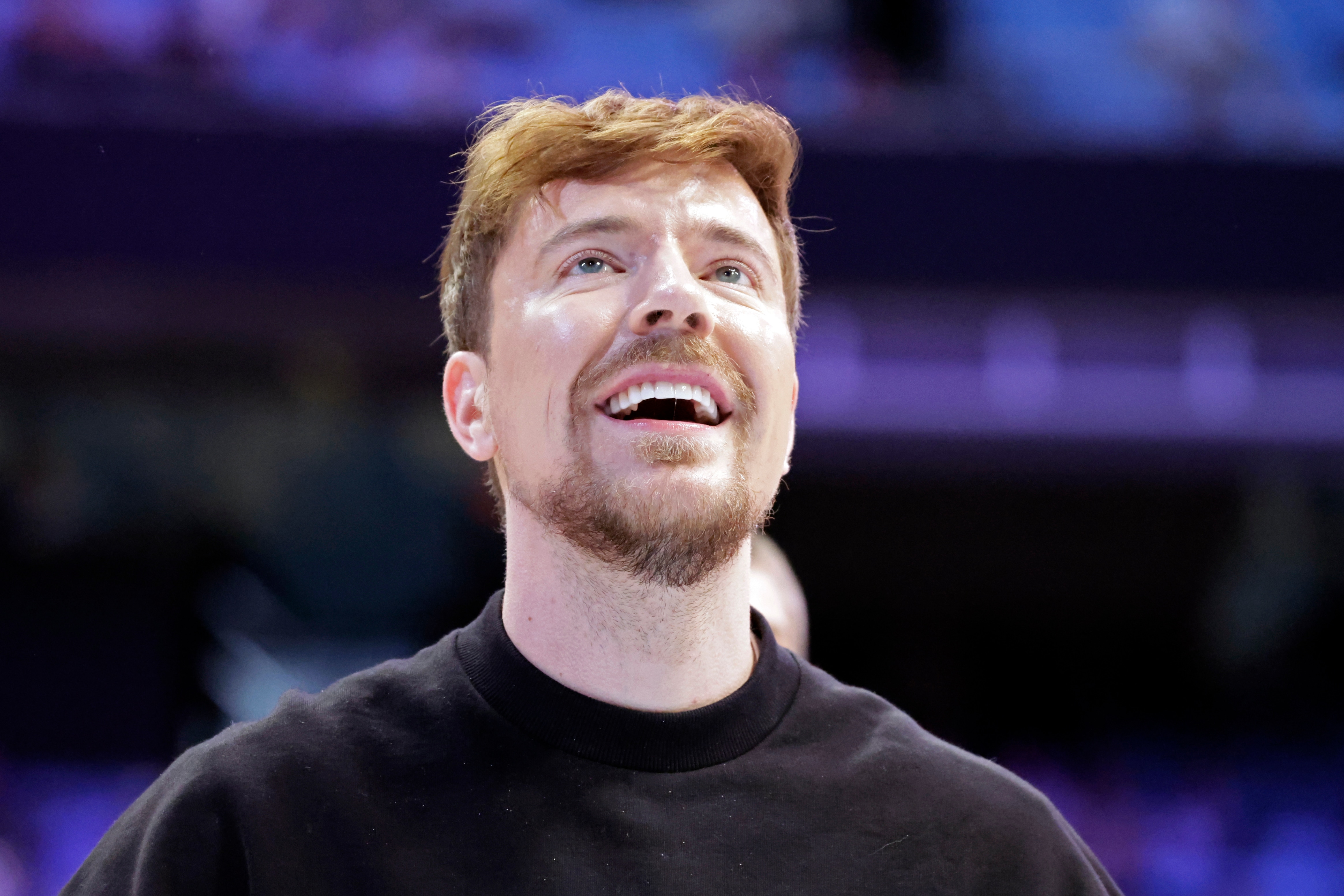 MrBeast, aka Jimmy Donaldson, at a free-throw shooting contest that he sponsored at the conclusion of an NCAA college basketball game between USC Upstate and North Carolina, December 13, 2025, in Chapel Hill. (AP) MrBeast, aka Jimmy Donaldson, at a free-throw shooting contest that he sponsored at the conclusion of an NCAA college basketball game between USC Upstate and North Carolina, December 13, 2025, in Chapel Hill. (AP)