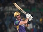Finn Allen of Kolkata Knight Riders. (Sanchit Khanna/HT)