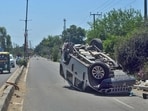 The NCRB data, 2004, which was released on Thursday, says while the number of accidents has slightly reduced, the chances of surviving a crash on Ludhian’s roads remain alarmingly low. (HT Photo)