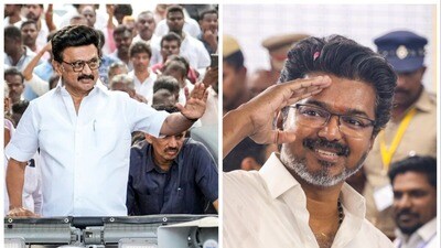 డీఎంకే చీఫ్ స్టాలిన్- టీవీకే అధినేత విజయ్.. డీఎంకే చీఫ్ స్టాలిన్- టీవీకే అధినేత విజయ్..