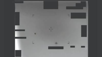 Still from a video featuring an eight-pointed area of contrast captured via infrared sensor. (US Department of War) Still from a video featuring an eight-pointed area of contrast captured via infrared sensor. (US Department of War)