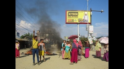 Violence in Imphal, Manipur in June, 2025. (Shutterstock) Violence in Imphal, Manipur in June, 2025. (Shutterstock)