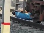 According to locals, the woman, who’s name has not been confirmed, was attempting to cross the railway tracks when the goods train suddenly began moving. (HT PHOTO)