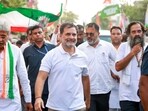 Lok Sabha LoP Rahul Gandhi during the Sadbhav Yatra, in Gurugram on Friday. (AICC)