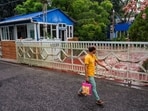 A general view of Trinamool Congress supremo Mamata Banerjee's residence after security was withdrawn following the party's Assembly election loss on Wednesday. 