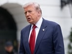 US President Donald Trump speaks to members of the media on the South Lawn of the White House before boarding Marine One in Washington, DC on May 8, 2026. 