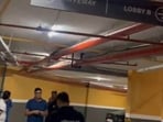 The incident took place at the Atlantica Society near DY Patil College in the Pride World City area. (HT PHOTO)