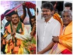 Suvendu Adhikari (L) will take oath as head of the first BJP state government in West Bengal at a public ceremony at the Brigade Parade Grounds in Kolkata on Saturday 