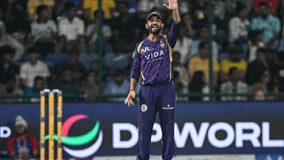 KKR defeated the Delhi Capitals by eight wickets. (AFP) KKR defeated the Delhi Capitals by eight wickets. (AFP)