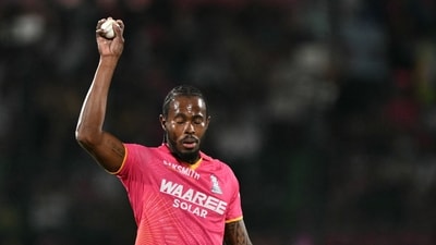 It was a bad day in the field from the off – Jofra Archer started with a historic 11-ball over, and his poor start meant that RR never really recovered. No standout bowler for them on the night. (AFP) It was a bad day in the field from the off – Jofra Archer started with a historic 11-ball over, and his poor start meant that RR never really recovered. No standout bowler for them on the night. (AFP)
