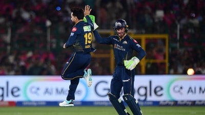 Rashid ultimately finished with 4 wickets, adding the scalps of Shubham Dubey and Ravindra Jadeja, continuing what has been a renaissance for him with ball in hand. Supported by Jason Holder wrapping up the tail with 3 wickets of his own. (REUTERS)