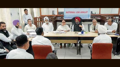 The National Lok Adalat being held in Ludhiana on Saturday. (HT Photo) The National Lok Adalat being held in Ludhiana on Saturday. (HT Photo)