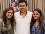 Vijay with his cousin sisters Keerthana Sundar and Pallavi Surendar.