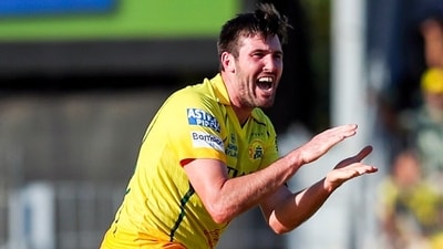 For CSK, Jamie Overton took a three-wicket haul. (ANI Pic Service) For CSK, Jamie Overton took a three-wicket haul. (ANI Pic Service)