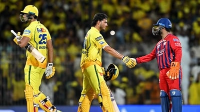 Chennai Super Kings defeated Lucknow Super Giants by five wickets in their IPL 2026 fixture, on Sunday. (AFP) Chennai Super Kings defeated Lucknow Super Giants by five wickets in their IPL 2026 fixture, on Sunday. (AFP)